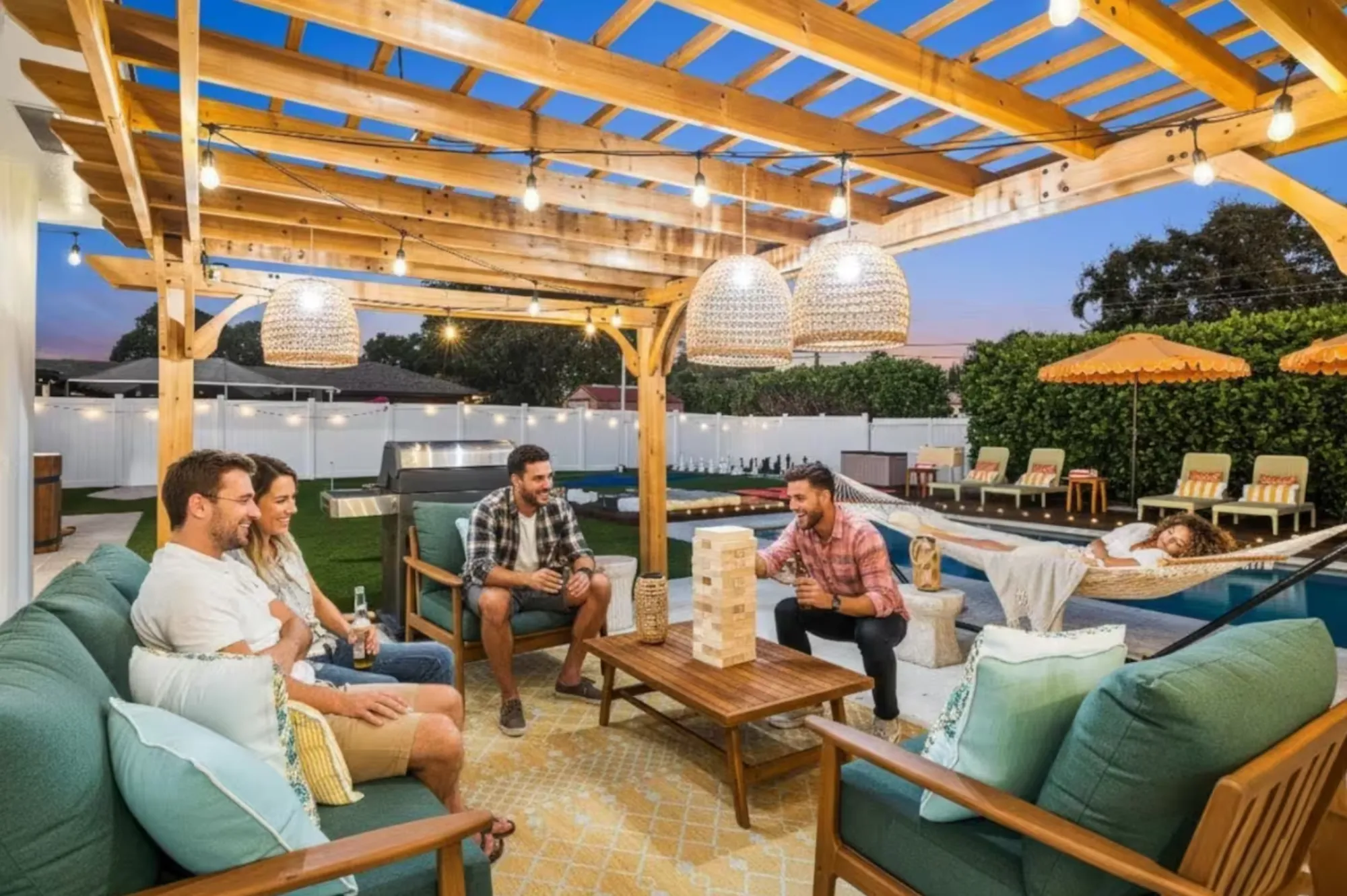Outdoor patio lounge