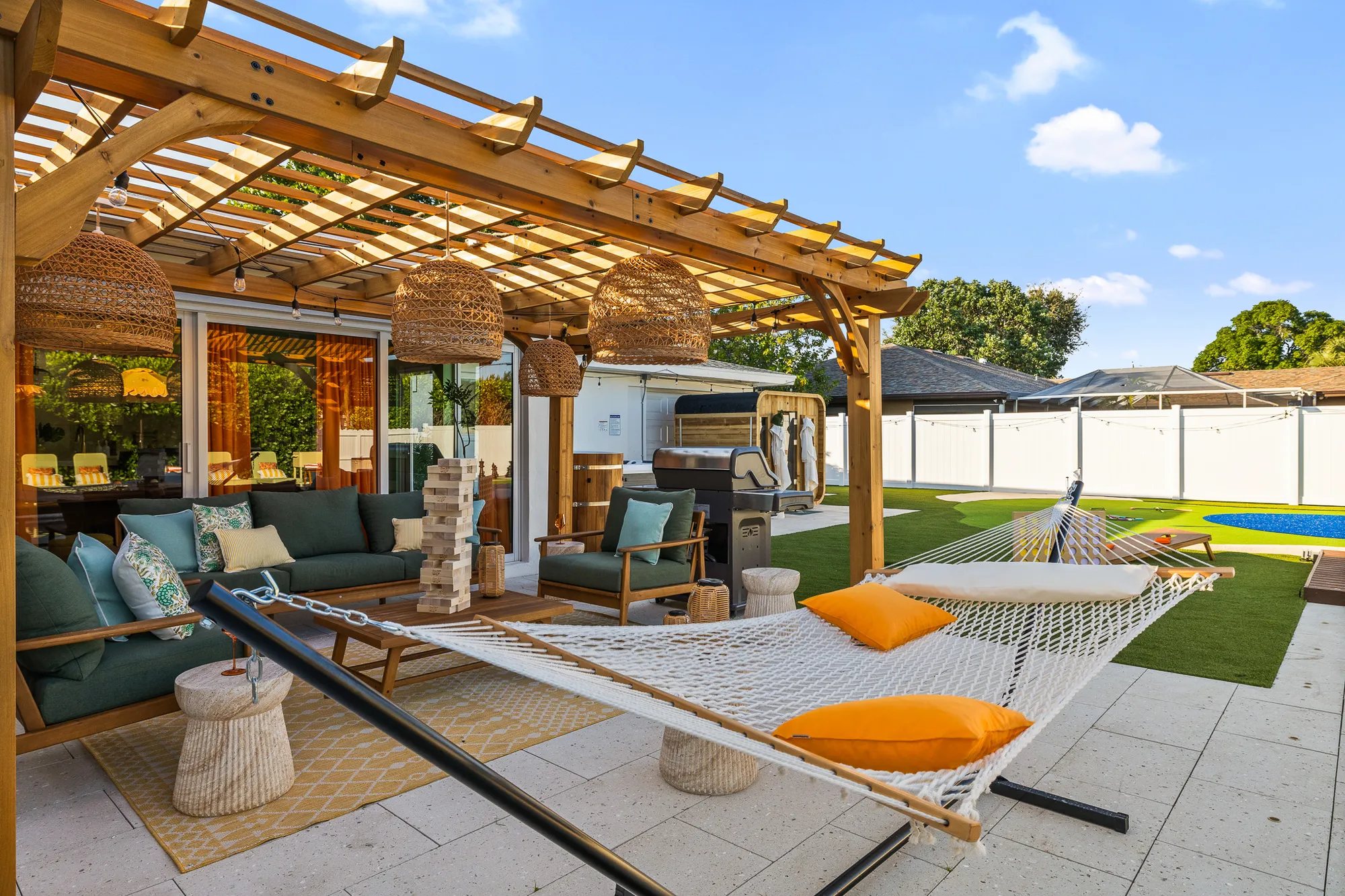 Patio lounge area
