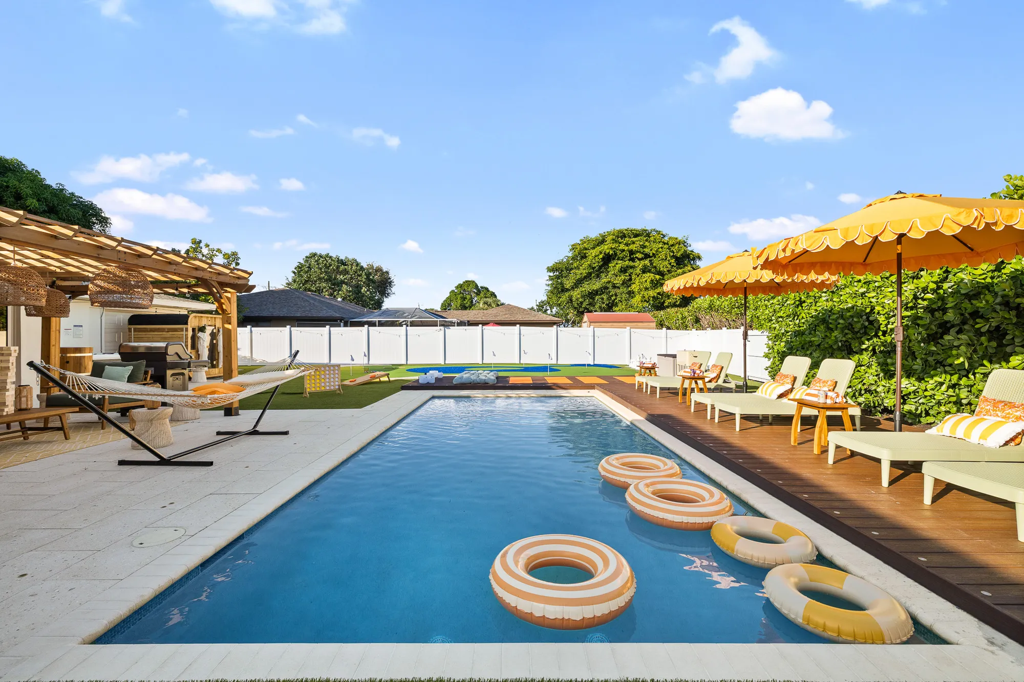 Pool with lounge chairs