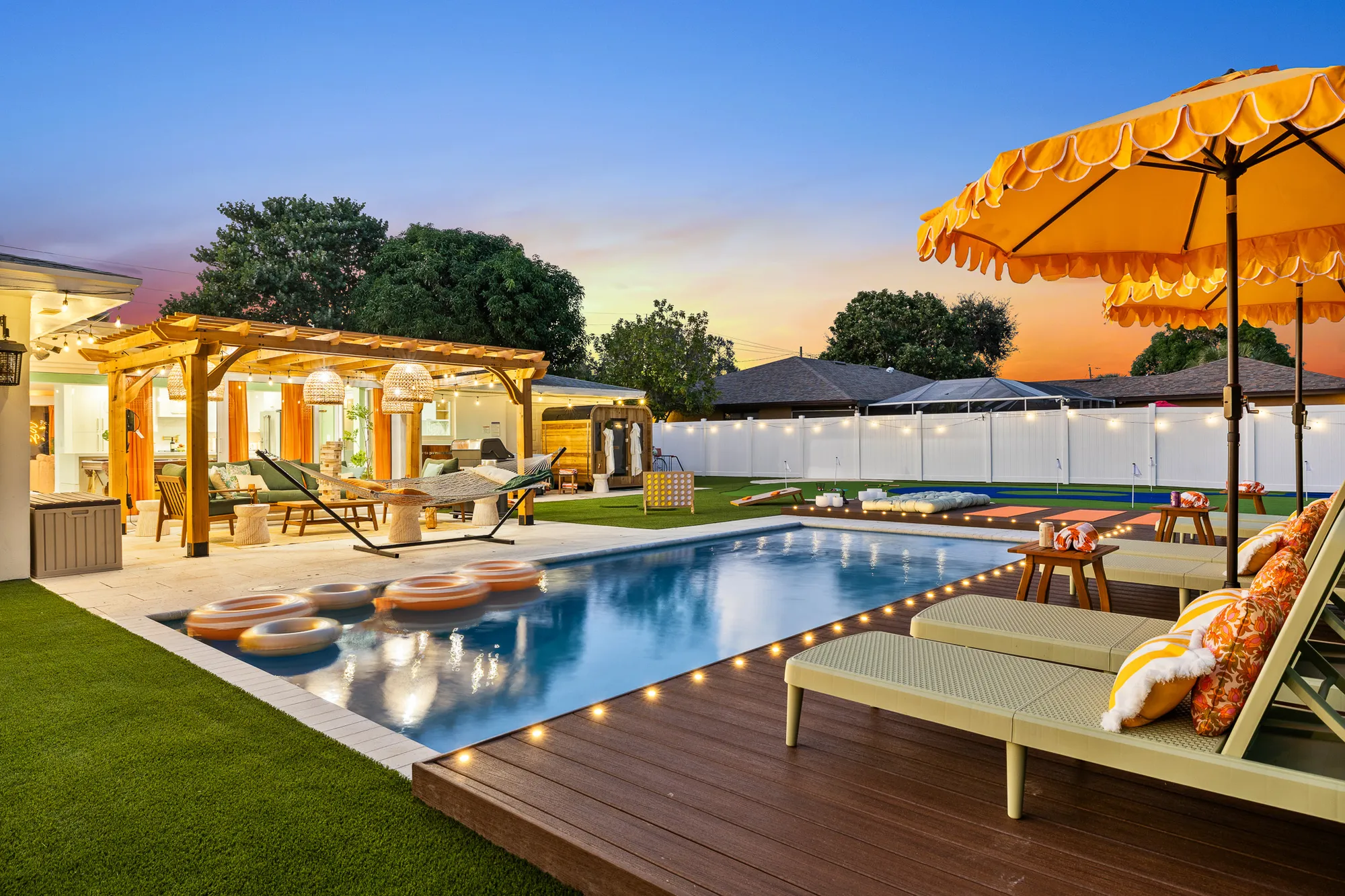 Pool at twilight